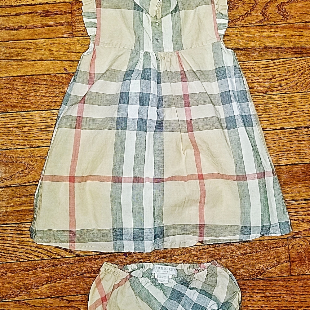 Beautiful Girls Burberry Dress with diaper cover